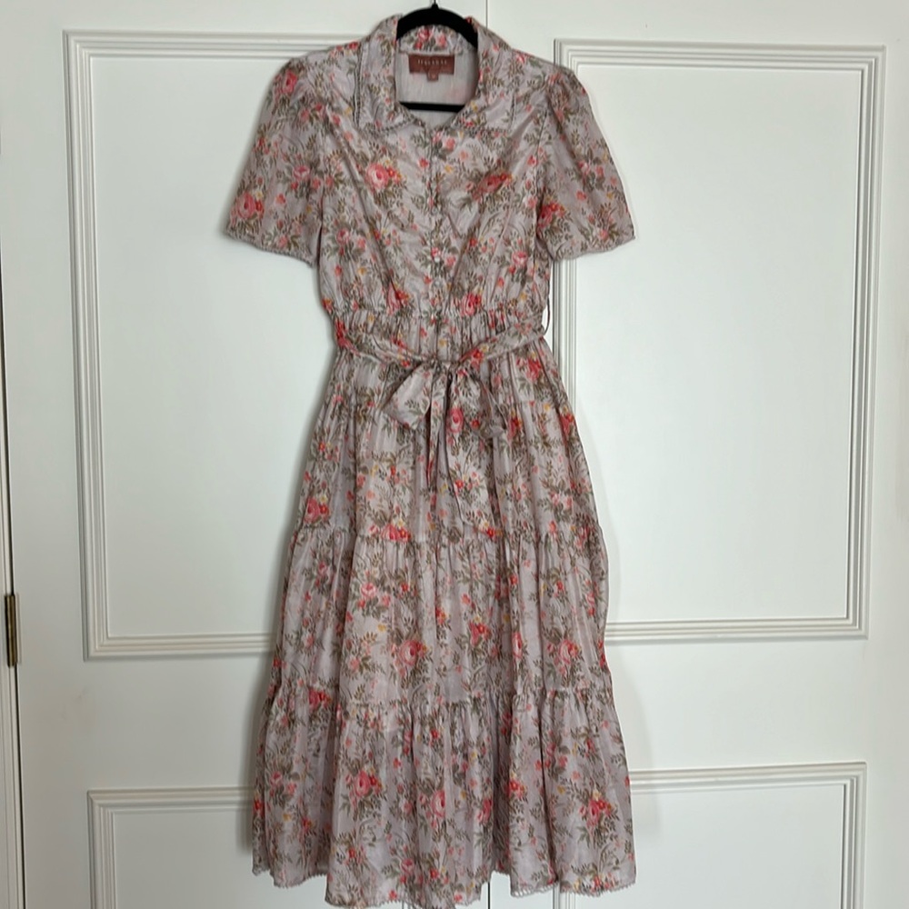 Flowered ankle length dress